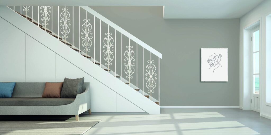 escalera clásica con estilo moderno