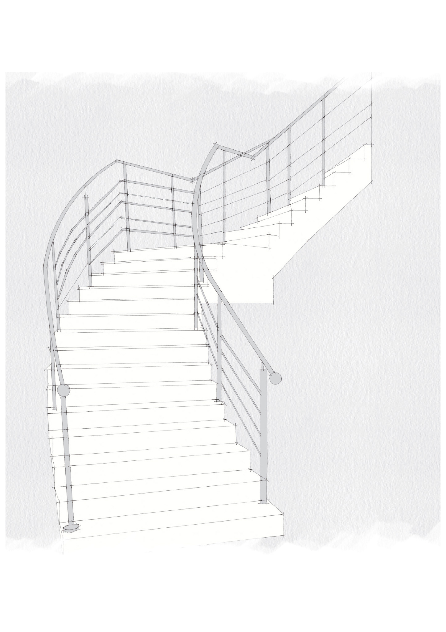 boceto escaleras modernas